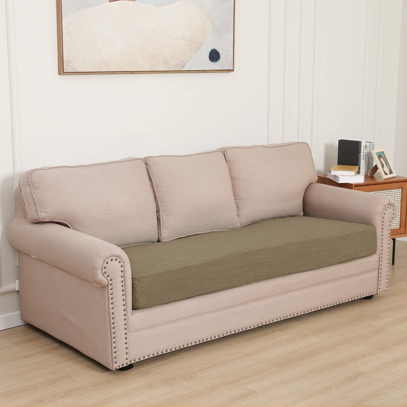 Easy-Going Stretch Cushion Cover Sofa Cushion Furniture Protector Sofa Seat Sofa slipcover Sofa Cover Soft Flexibility with Elastic Bottom(Sofa Cushion,Tan) - Image 2